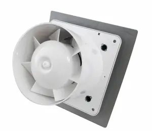 Modern Silent Bathroom Extractor Fan 100mm with Silver Front