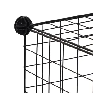 HOMCOM DIY 6 Cube Metal Wire Rack Interlocking Storage Cabinet Organiser Display