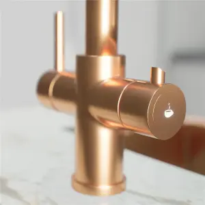 Liquida EBT311CP 3 In 1 Brushed Copper Kitchen Instant Boiling Hot Water Tap