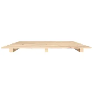 Berkfield Bed Frame 140x190 cm Solid Wood Pine