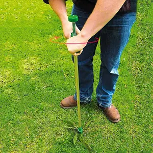 Long Handled Easy Weeder Killer Twister - Lightweight - Twist & Pull Mechanism - Weed Puller Root Remover