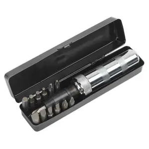 Sealey 15 Pieces Impact Driver Set With Chrome Vanadium Steel Bits Silver S0844