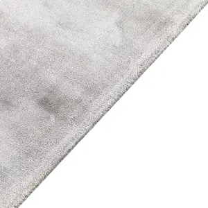 Viscose Area Rug 80 x 300 cm Light Grey GESI II