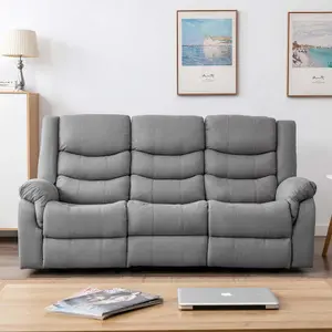 Seattle Electric Fabric Recliner 3 Seater Sofa