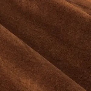 Yard Heavy Chenille Velvet Eyelet Curtains, Nutmeg