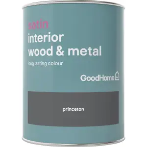 GoodHome Princeton Satin Metal & wood paint, 750ml