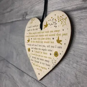 Memorial Gift For Mum Dad Nan Grandad Wooden Hanging Heart Christmas Memorial Bauble