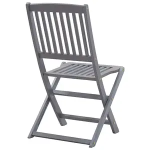 Berkfield Folding Outdoor Chairs 2 pcs Solid Acacia Wood