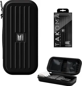 TARGET Darts Takoma Darts Wallet, Regular Size, Black | Darts Case Holds 3 Darts | Protective EVA Dart Holder With Double Zip Lock Inner Pouches |