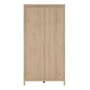 Madrid Wardrobe with 2 Doors in Jackson Hickory Oak