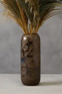 Interiors by Premier Brown Vase, Boho Chic Decorative Vase, Modern and Contemporary Stoneware Tall Vase, Large Vase for Homes