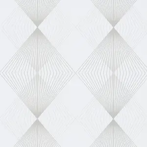 Erismann Plain White Sliver Glitter Effect Diamonds Textured Non-Woven Wallpaper