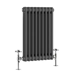 Right Radiators 600x425 mm Horizontal Traditional 2 Column Cast Iron Style Radiator Anthracite