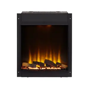 Focal Point Eccentra 2kW Matt Black Electric Fire (H)777mm (W)663mm (D)127mm