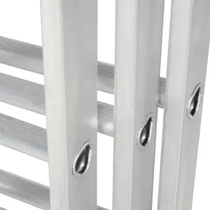 45 Rung Aluminium TRIPLE Section Extension Ladders & Stabiliser Feet- 4m 9.9m