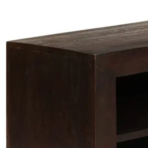 Berkfield TV Cabinet Solid Acacia Wood 120x30x40 cm Dark Brown