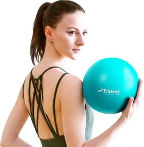 Trideer Pilates Ball 9 Inch Core Ball, Small Exercise Ball With Exercise Guide Barre Ball Mini Yoga Ball For Pilates, Yoga, Core Training, Physical