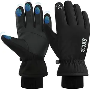 ZENUTA Ski Gloves, Waterproof Winter Gloves Men, Warm Gloves, Cycling Gloves For Men, 5-Finger Touchscreen Gloves