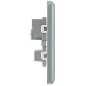 BG Metal Clad Single Unswitched 13A Socket