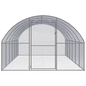 Outdoor Chicken Coop 3x6x2 m Galvanised Steel