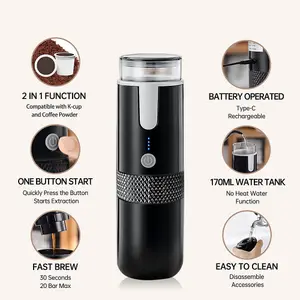 ortable coffee machine, home wireless fully automatic small handheld capsule coffee machine