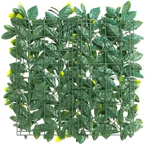 Primrose Laurel Leaf Artificial Garden Patio Outdoor Hedge Panels 50cm x 50cm