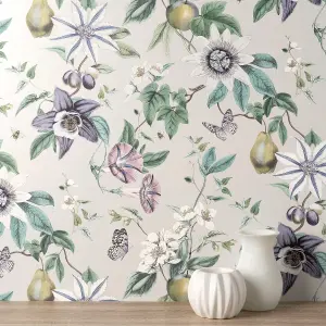 Fine Decor Sierra Floral Silver Wallpaper FD43059