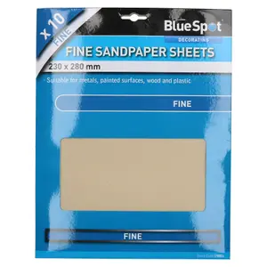 10pc Sandpaper Sanding Sheets for Metal Wood Plastic Fine 240 Grit