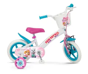 Toimsa Paw Patrol 12" Childrens Bicycle - White - w/ Fixed Rear Wheel