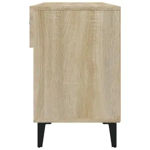 Berkfield Shoe Cabinet Sonoma Oak 102x35x55 cm Engineered Wood