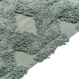 Cotton Area Rug 160 x 230 cm Green KARS