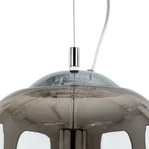 Luminosa Modern Hanging Pendant Smoky 1 Light , E27