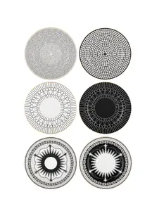 Rozi Wille Collection Porcelain Side Plates, Set of 6