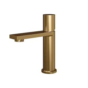 Flode Limingen Mono Basin Mixer Tap Brushed Gold