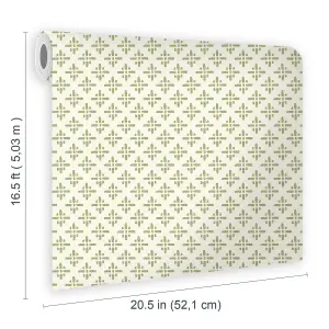 Joules Green Geometric Smooth Wallpaper