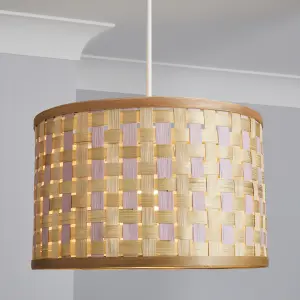 Inlight Julia Neutral & white Woven Lamp shade (D)35cm