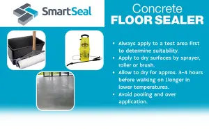 Smartseal - Concrete Floor Sealer, Concrete Dustproofer, Eliminates Dust, Effective Dust proofer,  Breathable, 1L