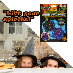 Halloween Spider Felt Weaving Craft Kit Trick or Treat Party  MultiColour