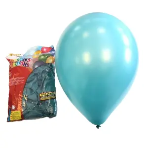 Globos Latex Balloons (Pack of 100) Pearl Aqua (One Size)