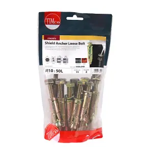 TIMCO Shield Anchors Loose Bolt Gold - M10:50L (M10 x 110)