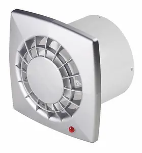 Satin Bathroom & Kitchen Extractor Fan 100mm with Timer Ventilator