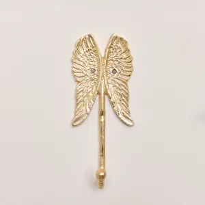 Melody Maison Shiny Gold Angel Wings Wall Hook