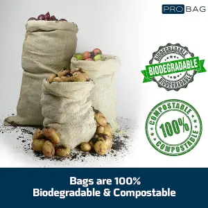 PRObag - Hessian Sacks - PREMIUM GRADE - Jute, Burlap Sacks for Potatoes Vegetables Fruit - Potato Sacks Extra Strong