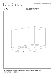 Lucide Bido Modern Surface Mounted Ceiling Spotlight - 2xGU10 - White