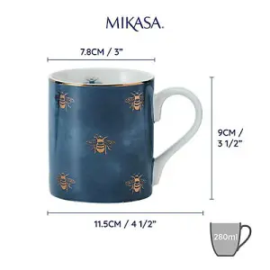 Mikasa Bee 280ml Straight-Sided Mug