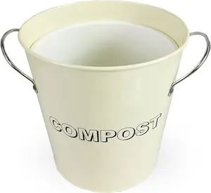 simpa 6L Cream Compost Food Waste Recycling Bin Caddy