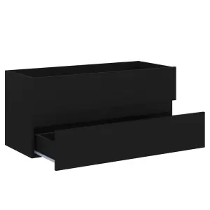 Berkfield Sink Cabinet Black 100x38.5x45 cm Engineered Wood