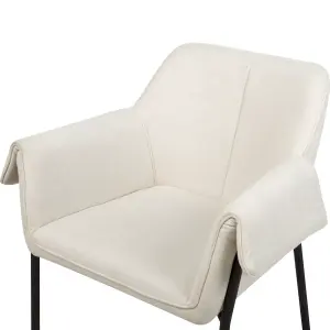 Beliani Traditional Armchair ARLA Fabric Cream