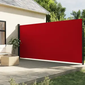 Berkfield Retractable Side Awning Red 200x600 cm