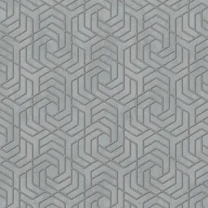 Galerie The New Design Book Gold Grey Geometric Embossed Wallpaper